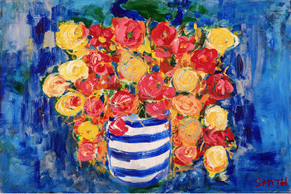 Collin Hugh Smith - In Ellen&#39;s Kitchen -(24 x 36) Acrylic on Canas small